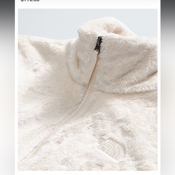 NWT The North Face Off-White Fleece Jacket Osito Cream M Fluffy - Picture 7 of 7